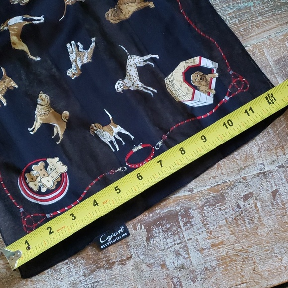 CEJON 100% Printed Silk Scarf Vintage 60" X 12 " EUC - Picture 6 of 7